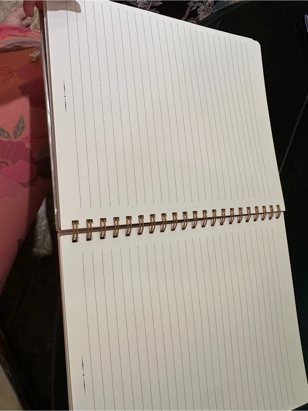 Anna Griffin Spiral Notebook - Black and Pink Decorative Cover